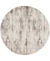 Shop Feizy Parker 3719f 7'9"x7'9" Round Area Rug In Ivory