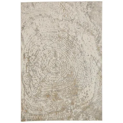 Feizy Parker Abstract Indoor Ivory Area Rug 3702f 2'-1" X 3' In Brown