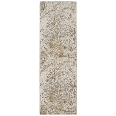 Feizy Parker Abstract Indoor Ivory Area Rug 3702f 2'-6" X 8'