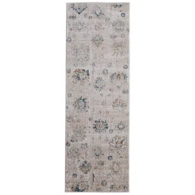 Feizy Pasha Floral & Botanical Indoor Taupe Area Rug 39m9f 2'-6" X 7'-3" In Gray
