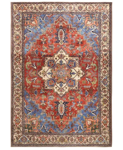 Feizy Percy 39ahf 4'x6' Area Rug In Blue,red