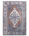 Feizy Percy 39aif 5'3"x7'6" Area Rug In Blue,ivory