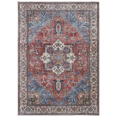 Feizy Percy Medallion Indoor Red Area Rug 39ahf 5'-3" X 7'-6"