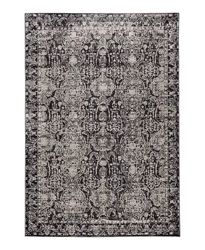 Feizy Prasad 3680f Area Rug, 5' X 8' In Charcoal/grey