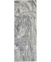 Feizy Prasad 3894f 2'10"x7'10" Runner Area Rug In Gray,ivory