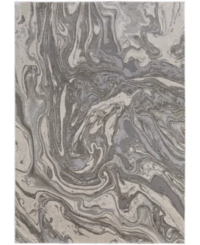 Feizy Prasad 3894f 5'x8' Area Rug In Gray,ivory