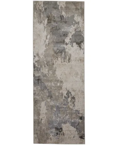 Feizy Prasad 3970f 2'10"x7'10" Runner Area Rug In Ivory,gray