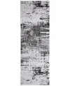 Feizy Prasad 39n9f 2'10"x7'10" Runner Area Rug In Gray