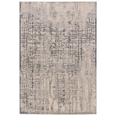 Feizy Prasad Abstract Indoor Gray Area Rug 3683f 1'-8" X 2'-10" In Brown