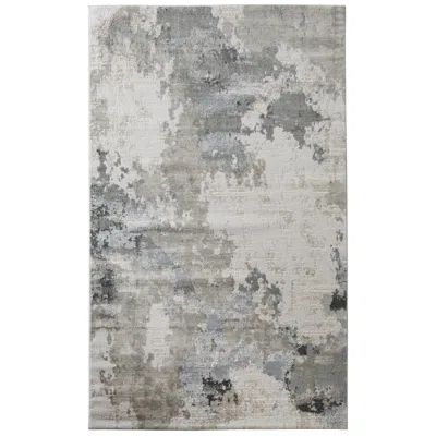 Feizy Prasad Watercolor Indoor Ivory Area Rug 3970f 1'-8" X 2'-10" In Gray