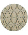 Feizy Saphir 7ft 6in X 7ft 6in Round Rug In Green
