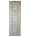 Feizy Sarrant 3964f 2'8"x10' Runner Area Rug In Gray,ivory