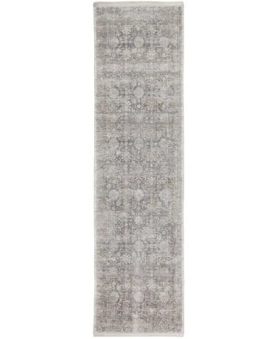 Feizy Sarrant 3965f 2'8"x8' Runner Area Rug In Gray