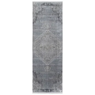 Feizy Sarrant Distressed Indoor Gray Area Rug 3963f 2'-8" X 10'