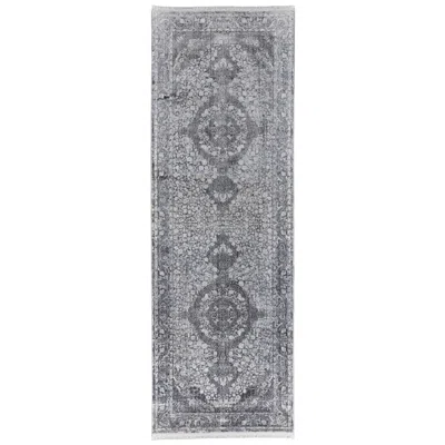Feizy Sarrant Medallion Indoor Gray Area Rug 3967f 2'-8" X 10'