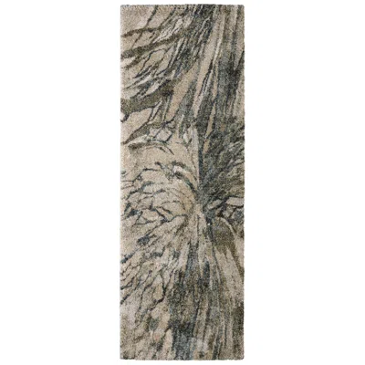 Feizy Skyview Abstract Indoor Gray Area Rug 39q8f 2'-6" X 7'-3" In Brown