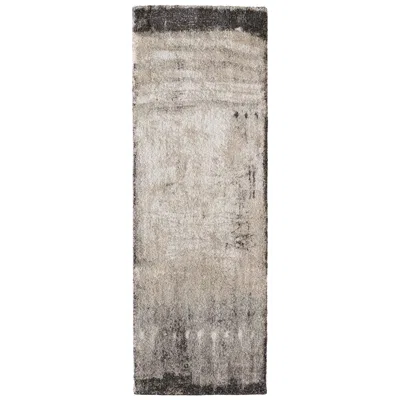Feizy Skyview Abstract Indoor Gray Area Rug 39qaf 2'-6" X 7'-3"