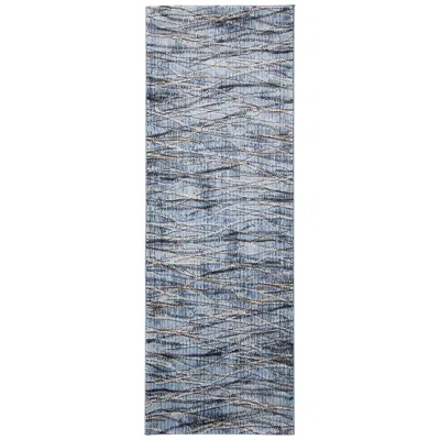 Feizy Sonora Abstract Indoor Blue Area Rug 39nxf 2'-6" X 7'-3"