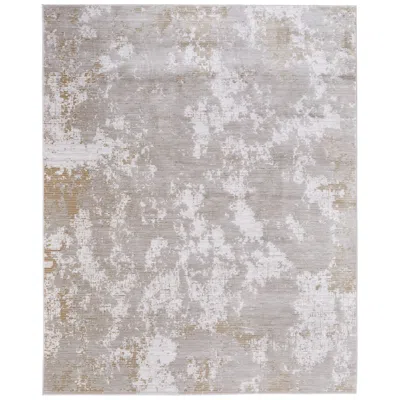 Feizy Sonora Abstract Indoor Gray Area Rug 39plf 6'-7" X 9'-6" In Brown
