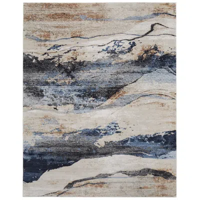 Feizy Sonora Abstract Indoor Tan Area Rug 39nwf 6'-7" X 9'-6" In Blue