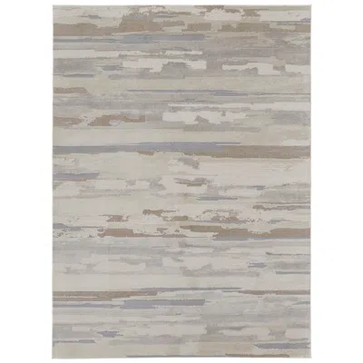 Feizy Vancouver Abstract Indoor Ivory Area Rug 39fef 4' X 6'