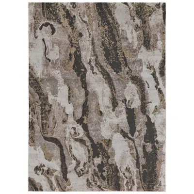 Feizy Vancouver Abstract Indoor Ivory Area Rug 39fgf 4' X 6'