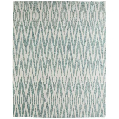 Feizy Wallace Chevron Hand Tufted Blue Area Rug 8' X 10'