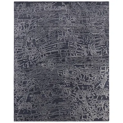 Feizy Whitton Abstract Hand Woven Black Area Rug 8891f 8' X 10'