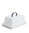 Feldspar Fine Bone China Cobalt Butter Dish In White