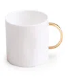Feldspar Gold-trim Tea Mug In White