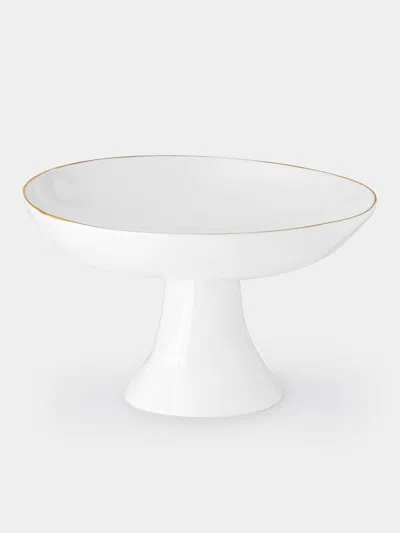 Feldspar Hand-painted 24ct Gold And Bone China Fruit Bowl  Abask Luxury Gift In White