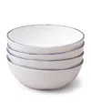 Feldspar Set Of 4 Cobalt Cereal Bowls In Blue