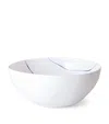 Feldspar Stripe Deep Serving Bowl In White