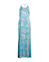 Feleppa Woman Maxi Dress Azure Size 10 Polyester In Blue