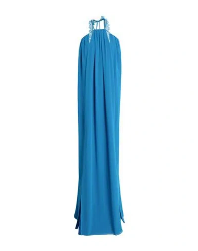 Feleppa Woman Maxi Dress Bright Blue Size 8 Polyester