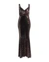 Feleppa Woman Maxi Dress Bronze Size 8 Polyamide, Metallic Fiber, Elastane