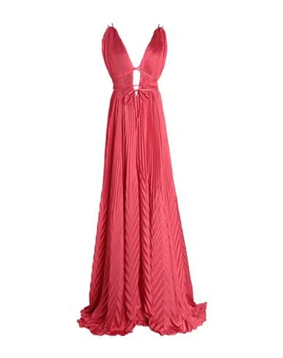 Feleppa Woman Maxi Dress Coral Size 8 Polyester In Red