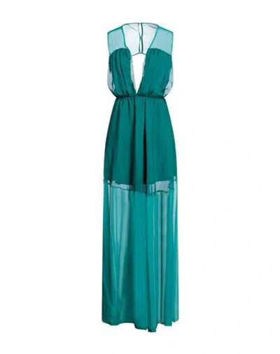 Feleppa Woman Maxi Dress Green Size 12 Polyester