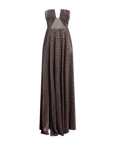 Feleppa Woman Maxi Dress Rose Gold Size 8 Polyamide, Metallic Fiber