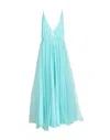 Feleppa Woman Maxi Dress Turquoise Size 6 Polyester In Blue