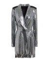 Feleppa Woman Mini Dress Silver Size 8 Polyester, Elastane