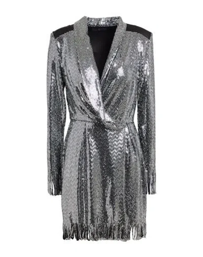 Feleppa Woman Mini Dress Silver Size 8 Polyester, Elastane