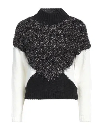 Feleppa Woman Turtleneck Black Size Xs Acrylic, Polyester, Metallic Fiber