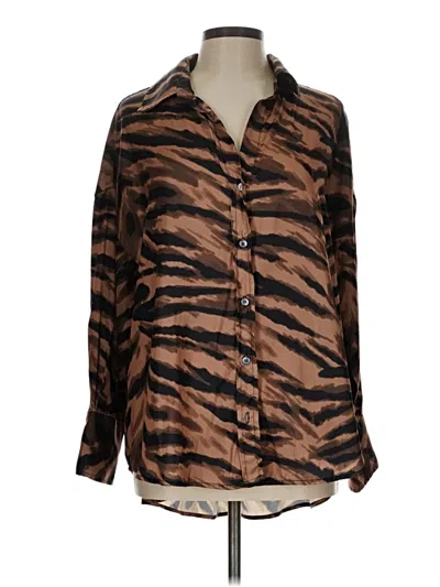Felicite Long Sleeve Blouse In Brown