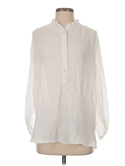 Pre-owned Felicite Long Sleeve Blouse In White