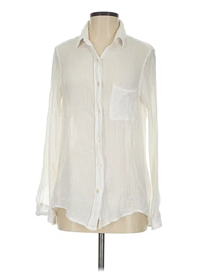 Pre-owned Felicite Long Sleeve Button Down Shirt In Ivory