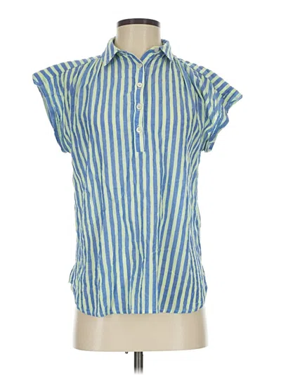 Pre-owned Felicite Short Sleeve Blouse In Blue