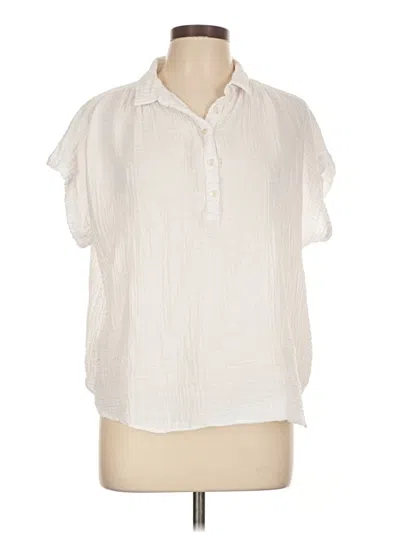 Pre-owned Felicite Short Sleeve Blouse In Ivory