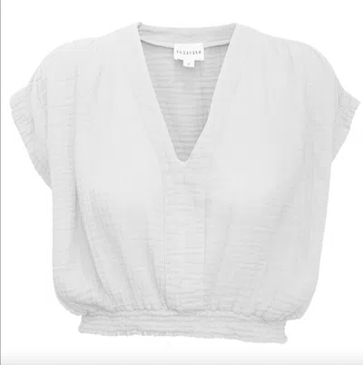 Felicite Vacay Crop Top In White