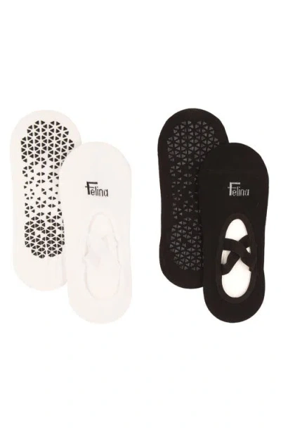 Felina 2-pack Pilates Socks In Black